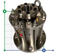Подвійне картриджне ущільнення для мішалки R-M481KL-D 40, SIC/SIC/CAR/SIC/VITON, 304