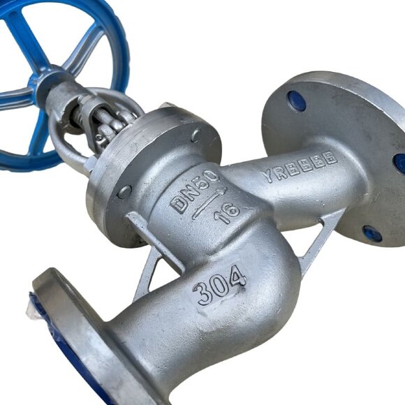 PN16 DN50 tainless steel flanged valve AISI 304, Seat AISI 304