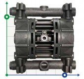 Bomba neumática de diafragma BOXER 100 PVDF IB100-FC-MTTFT-- Bomba neumática de diafragma BOXER 100 PVDF IB100-FC-MTTFT--