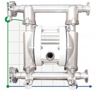 Pompe à membrane pneumatique RUBY FDA 015S-W-ESS-T Pompe à membrane pneumatique RUBY FDA 015S-W-ESS-T