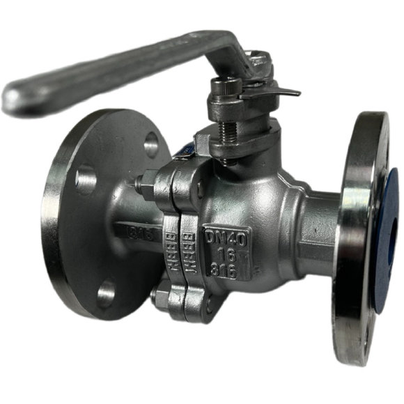 PN16 DN40 Stainless steel ball valve AISI 316, seat PTFE