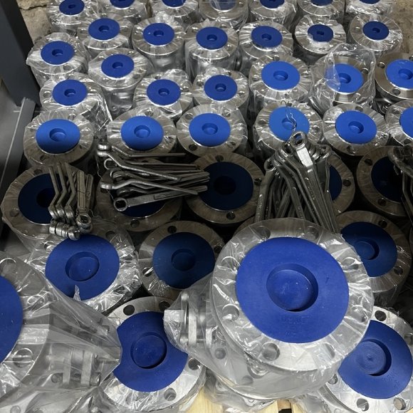 PN16 DN40 Stainless steel ball valve AISI 316, seat PTFE