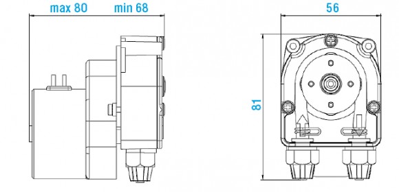 Pompe péristaltique F 2,2L 24Vdc