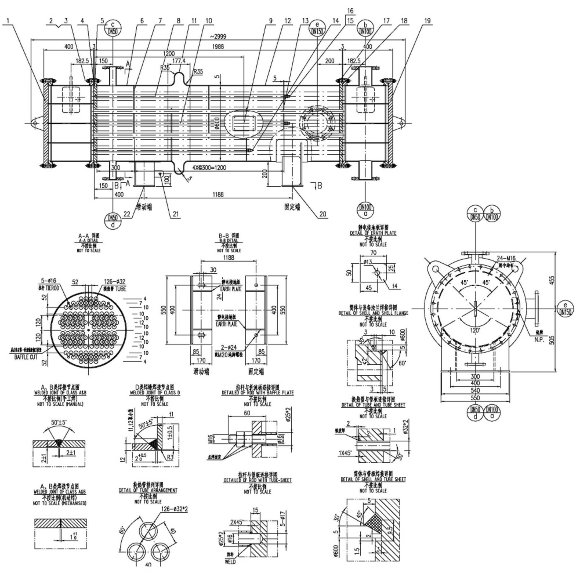 Shell-and-tube heat exchanger deflagrator W6.502, 25 m2