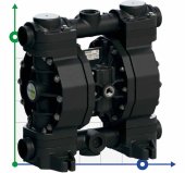 PHOENIX P252 PVDF SANTOPRENE+PTFE Pneumatic Diaphragm Pump for hydrofluoric acid, 250 l/min PHOENIX P252 PVDF SANTOPRENE+PTFE Pneumatic Diaphragm Pump for hydrofluoric acid, 250 l/min