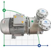 Vacuum pump ESV 270/100, AISI 316, 285 m3/h, 7.5 kW, 1450 rpm for aggressive gases Vacuum pump ESV 270/100, AISI 316, 285 m3/h, 7.5 kW, 1450 rpm for aggressive gases