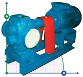 Pompe à engrenages pour produits visqueux EMSE EDP 1030, DN80, 30 m3/h, 4 bar, 11 kW, 1000 rpm, acier au carbone, Ex, PLAN 01 API SEAL