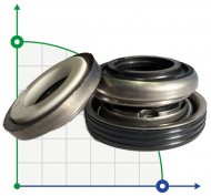 Sello mecánico Ebara R-LPS 35, CЕR/CAR, NBR, 304