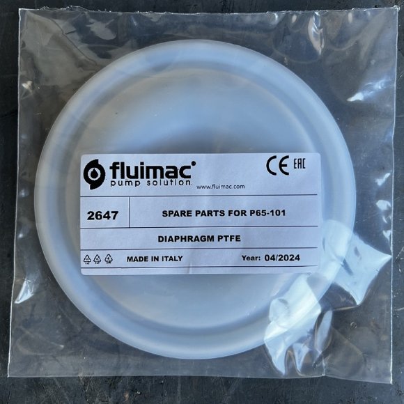 Diafragma del lado del líquido, PTFE, PHOENIX P65, P100, P101