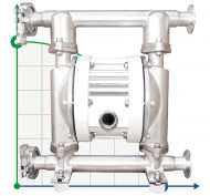 Pompe à membrane pneumatique RUBY FDA 015S-W-TST-T Pompe à membrane pneumatique RUBY FDA 015S-W-TST-T