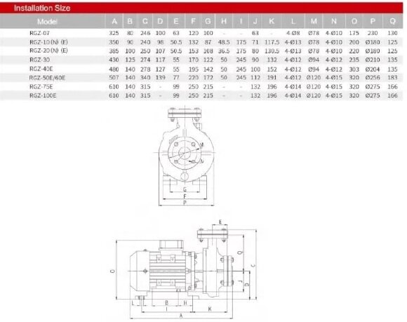 Насос термомасла RGZ-50E, -30°C+200°C Насос термомасла RGZ-50E, -30°C+200°C