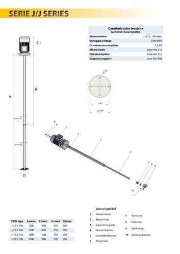 Mélangeur à tambour J-12 S-140, 220V