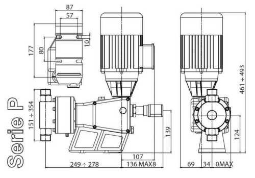 Насос для химии плунжерный PDM-P AA 24/25 400/3/50 0,25 Насос для химии плунжерный PDM-P AA 24/25 400/3/50 0,25