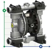 Pneumatic Diaphragm Pump PHOENIX P250 ALU EPDM, 250 l/min for chemical solutions Pneumatic Diaphragm Pump PHOENIX P250 ALU EPDM, 250 l/min for chemical solutions