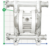 RUBY FDA 025S-W-EST-T Pneumatische Membranpumpe