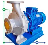 TKHW 125/185-4/4 (86/9,3), 4 kW, AISI 304, 1450 насос нержавеющий горизонтальный