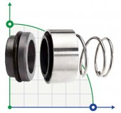 Sello mecánico R-H12N 25, CAR/SIC, EPDM, 304, G9 Sello mecánico R-H12N 25, CAR/SIC, EPDM, 304, G9