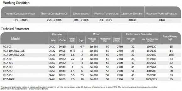 Thermalölpumpe RGZ-75E -30°C+200°C Thermalölpumpe RGZ-75E -30°C+200°C