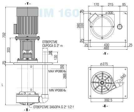 Bomba centrífuga vertical IM 160 PP Bomba centrífuga vertical IM 160 PP
