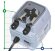 Schlauchdosierpumpe AQUA PDP TEC-POOL 6-1 100-240VAC SANTOPRENE GRAU MIT VOREINGESTELLTEM STAND