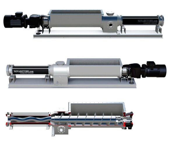 Винтовой насос для перекачки силоса Nova Rotors DHS-T, D025, 2L1, 6.9m3/h, 60m, 1000rpm Винтовой насос для перекачки силоса Nova Rotors DHS-T, D025, 2L1, 6.9m3/h, 60m, 1000rpm