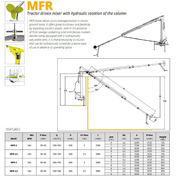 Veneroni MFR 2,5/540, 6m mieszarka ciągnikowa z hydraulicznym obrotem kolumny Veneroni MFR 2,5/540, 6m mieszarka ciągnikowa z hydraulicznym obrotem kolumny