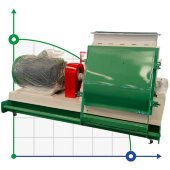 FSFP 66*80 grain hammer mill with a capacity of 5 t/h, 90 kW FSFP 66*80 grain hammer mill with a capacity of 5 t/h, 90 kW