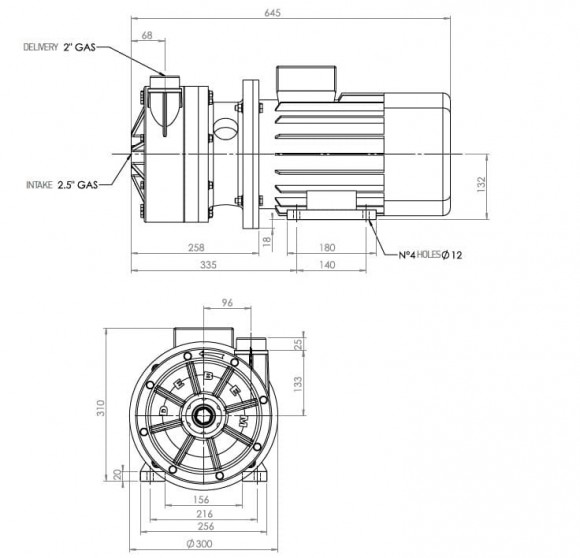 Горизонтальный центробежный насос МВ 160, ПП, LIP SEAL, VITON, A Горизонтальный центробежный насос МВ 160, ПП, LIP SEAL, VITON, A