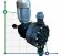 Bomba dosificadora de membrana con motor accionado por motor de plástico AQUA MSC, PP, 670 l/h, 5 bar, 0,37 kW, 380 V