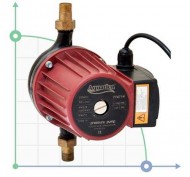 Насос для повышения давления 270Вт Hmax 12м Qmax 47л/мин Ø¾ дюйма 195мм + гайки Ø½ дюйма AQUATICA (774714)