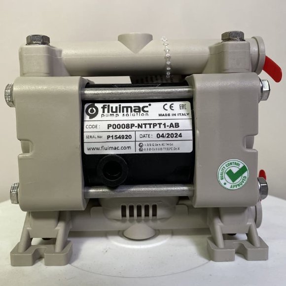 Насос FLUIMAC PHOENIX P08 PP NBR+PTFE, 7 л/хв пневматичний мембранний для перекачування в’язких рідин Насос FLUIMAC PHOENIX P08 PP NBR+PTFE, 7 л/хв пневматичний мембранний для перекачування в’язких рідин