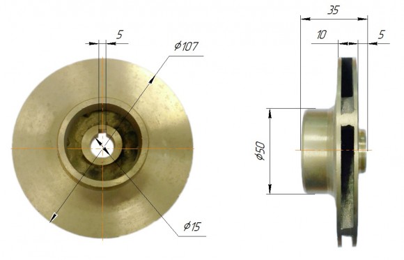 Turbine à pompe 1004491, 1008561 JL-32
