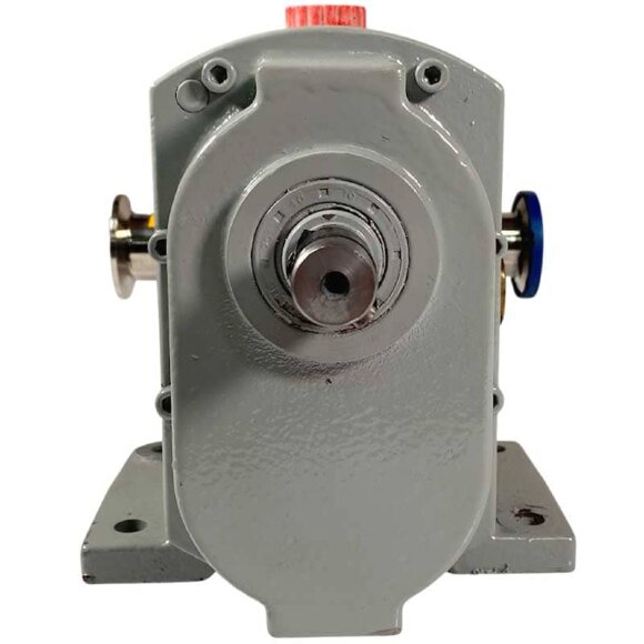 Pompe à cames pour produits visqueux LQ3A-12-304/4/B, 1,3-3,2 m3/h, 0,3 MPa, 2,2 kW, 200-500 tr/min, AISI 304 sans moteur, raccord à pince