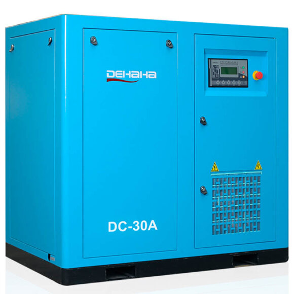 Compresor de aire de tornillo de accionamiento directo serie DC con caudal de aire de 1,0 a 66,1 m3/min, potencia de 7,5 a 355 kW, presión de trabajo de 0,7 a 1,3 MPa