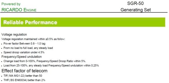 Generador diesel industrial SOYGEN SG50R con ATS y motor Ricardo 50kVA, 40kW, 380V/50HZ tipo cerrado