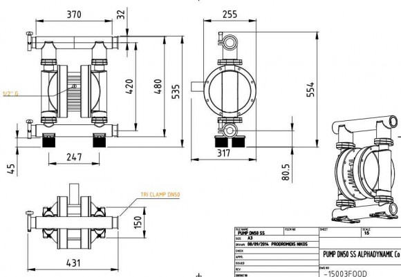 RUBY FDA 040S-W-TSS-T насос пневматический мембранный RUBY FDA 040S-W-TSS-T насос пневматический мембранный