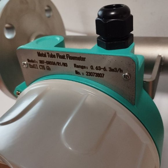 DN50 Stainless steel flow meter rotameter LZ PN40 (alcohol 40%), 0.63...6.3 m3/h, 4-20mA, Ex DN50 Stainless steel flow meter rotameter LZ PN40 (alcohol 40%), 0.63...6.3 m3/h, 4-20mA, Ex