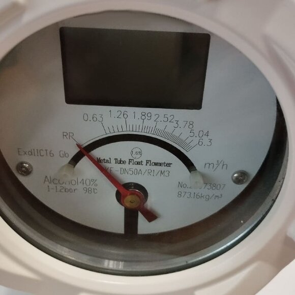 DN50 Stainless steel flow meter rotameter LZ PN40 (alcohol 40%), 0.63...6.3 m3/h, 4-20mA, Ex DN50 Stainless steel flow meter rotameter LZ PN40 (alcohol 40%), 0.63...6.3 m3/h, 4-20mA, Ex