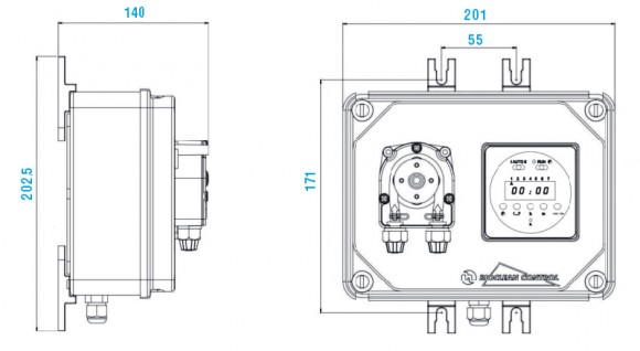 Timer dosing block BioClean Control 0201 Santoprene