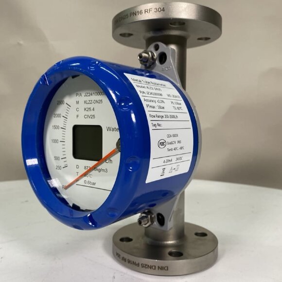 DN25 Витратомір ротаметр з нержавіючої сталі KLZZ PN16 (water), 250-2500  l/h, 4-20mA, Ex DN25 Витратомір ротаметр з нержавіючої сталі KLZZ PN16 (water), 250-2500  l/h, 4-20mA, Ex