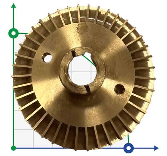 Impeller for vortex oil pump WM-05 brass