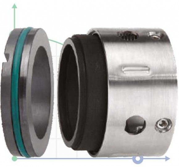 Торцеве механічне ущільнення R-8U 1, SIC/SIC, VITON, 304, PG
