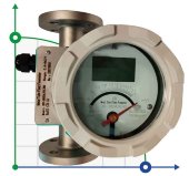 DN25 Stainless steel flow meter rotameter LZ PN40 (water), 0.4...4.0 m3/h, 4-20mA, Ex DN25 Stainless steel flow meter rotameter LZ PN40 (water), 0.4...4.0 m3/h, 4-20mA, Ex