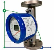 DN25 Flow meter rotameter stainless steel KLZZ PN16 (water), 400-4000 l/h, 4-20mA, Ex DN25 Flow meter rotameter stainless steel KLZZ PN16 (water), 400-4000 l/h, 4-20mA, Ex