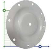 350-15-60 PTFE тефлонова мембрана для DiaPump DP 15 350-15-60 PTFE тефлонова мембрана для DiaPump DP 15
