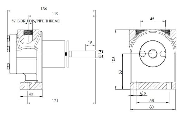 Pompa zębata do detergentów Kupar KIPK 3/8 cala, 0,012-0,175 m3/h Pompa zębata do detergentów Kupar KIPK 3/8 cala, 0,012-0,175 m3/h