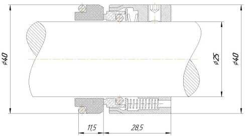 Sello mecánico R-M7N 25, SIC/SIC, VITON, 304, G9 tipo LATTY U68, VULCAN 1677, FLOWSERVE Europac 600, STERLING 270, ANGA V