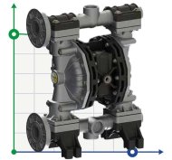 PHOENIX P400 ALU HYTREL Pneumatic Diaphragm Pump for formic acid, 380 l/min PHOENIX P400 ALU HYTREL Pneumatic Diaphragm Pump for formic acid, 380 l/min