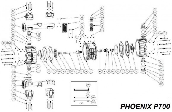 Пневматический теплообменник, POM-c, PHOENIX P700