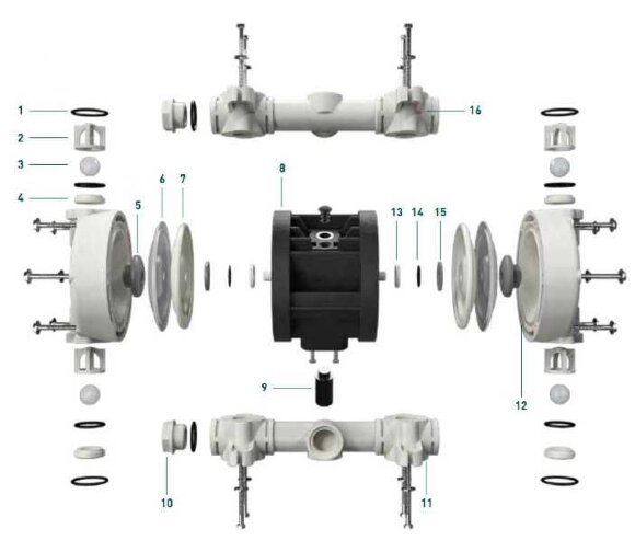 Верхнее уплотнение PTFE седла клапана для BOXER 251